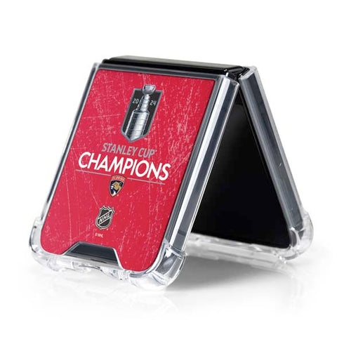 NHL 2024 Stanley Cup Champions Panthers Galaxy Z Flip5 5G Clear Case
