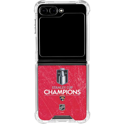 NHL 2024 Stanley Cup Champions Panthers Galaxy Z Flip6 Clear Case