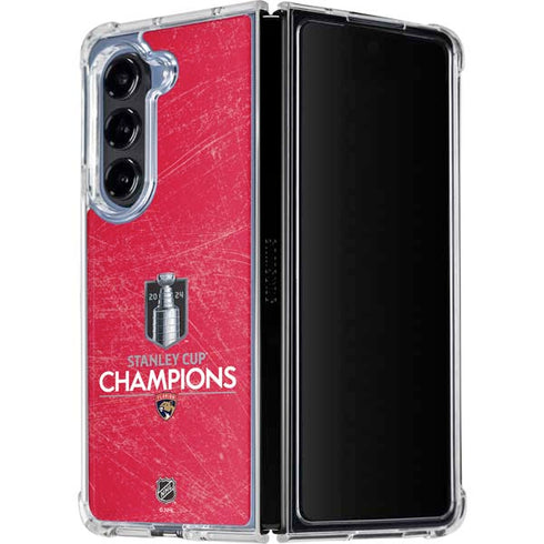 NHL 2024 Stanley Cup Champions Panthers Galaxy Z Fold5 5G Clear Case