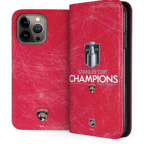 NHL 2024 Stanley Cup Champions Panthers iPhone 13 Pro Max Folio Case