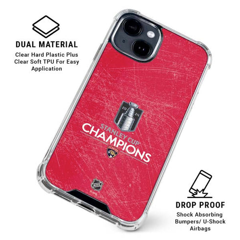 NHL 2024 Stanley Cup Champions Panthers iPhone 15 Plus Clear Case