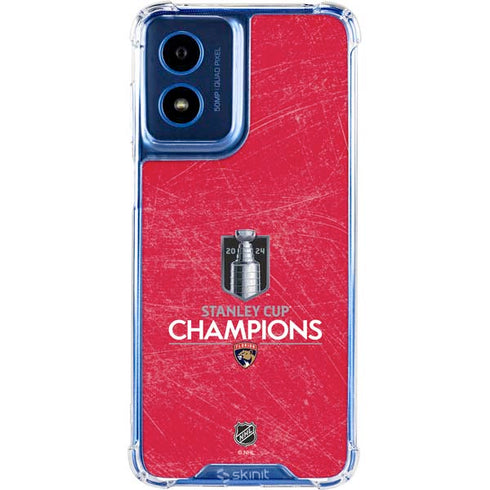 NHL 2024 Stanley Cup Champions Panthers Moto G 5G (2024) Clear Case