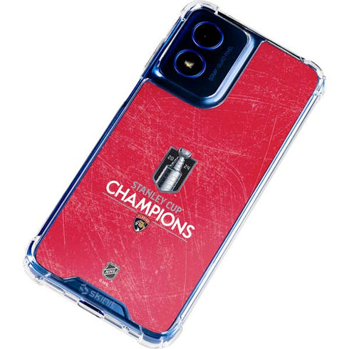 NHL 2024 Stanley Cup Champions Panthers Moto G 5G (2024) Clear Case