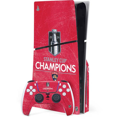 NHL 2024 Stanley Cup Champions Panthers PS5 Slim Disk Bundle Skin