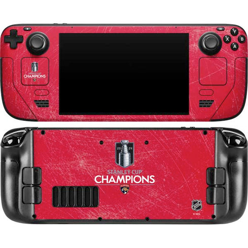 NHL 2024 Stanley Cup Champions Panthers Steam Deck Handheld Gaming Computer OLED Skin