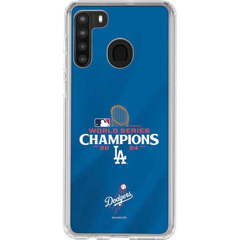 2024 World Series Champions Los Angeles Dodgers Galaxy A21 Clear Case