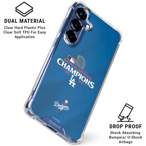 2024 World Series Champions Los Angeles Dodgers Galaxy S25 FE Clear Case