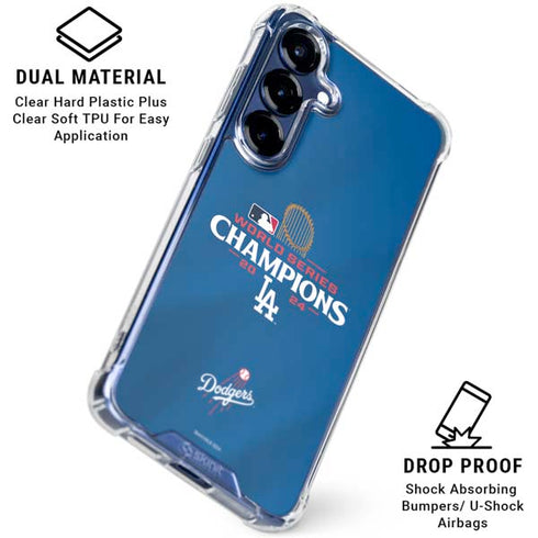 2024 World Series Champions Los Angeles Dodgers Galaxy S25 Plus Clear Case