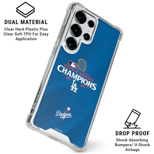 2024 World Series Champions Los Angeles Dodgers Galaxy S25 Ultra Clear Case