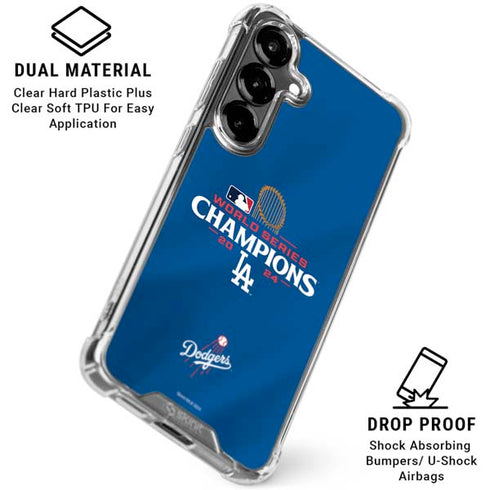 2024 World Series Champions Los Angeles Dodgers Galaxy S26 Plus Clear Case