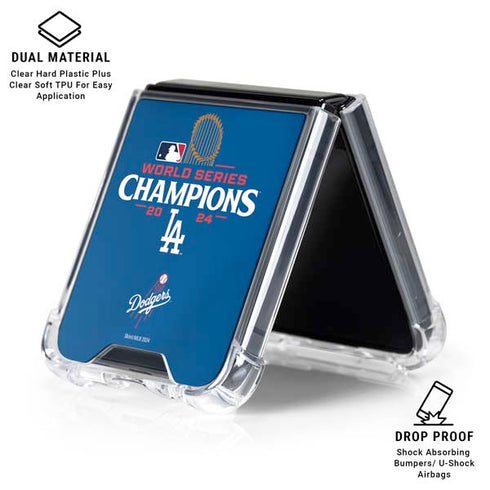 2024 World Series Champions Los Angeles Dodgers Galaxy Z Flip6 Clear Case