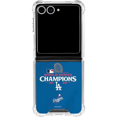 2024 World Series Champions Los Angeles Dodgers Galaxy Z Flip7 Clear Case