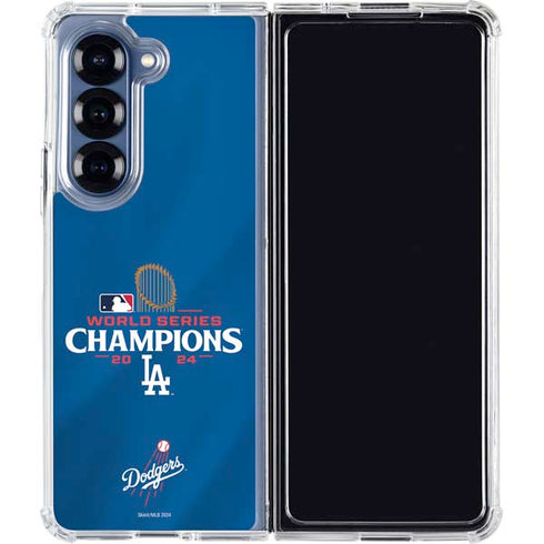 2024 World Series Champions Los Angeles Dodgers Galaxy Z Fold6 Clear Case