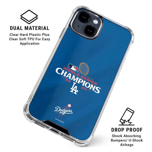 2024 World Series Champions Los Angeles Dodgers iPhone 15 Clear Case