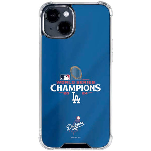 2024 World Series Champions Los Angeles Dodgers iPhone 15 Plus Clear Case