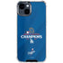 2024 World Series Champions Los Angeles Dodgers iPhone 15 Plus Clear Case