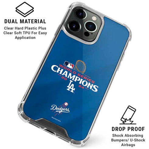 2024 World Series Champions Los Angeles Dodgers iPhone 16 Pro Max Clear Case