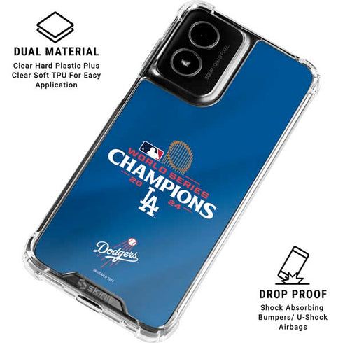 2024 World Series Champions Los Angeles Dodgers Moto G Power 5G (2024) Clear Case