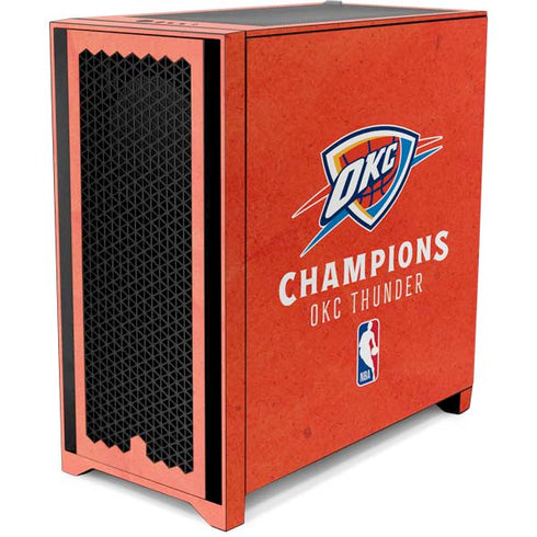 2025 NBA Champions Oklahoma City Thunder Corsair 4000D Tempered Glass Mid-Tower ATX Case Skin