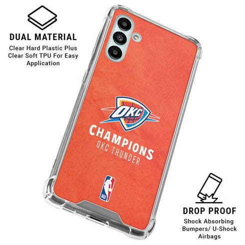 2025 NBA Champions Oklahoma City Thunder Galaxy A13 5G Clear Case