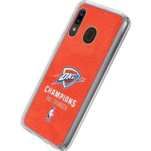 2025 NBA Champions Oklahoma City Thunder Galaxy A20 Clear Case
