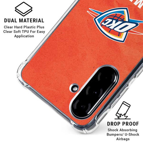 2025 NBA Champions Oklahoma City Thunder Galaxy A36 5G Clear Case