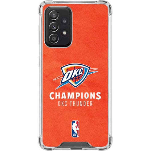 2025 NBA Champions Oklahoma City Thunder Galaxy A52 5G Clear Case