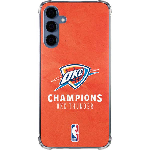 2025 NBA Champions Oklahoma City Thunder Galaxy A55 5G Clear Case