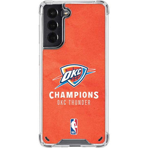 2025 NBA Champions Oklahoma City Thunder Galaxy S21 5G Clear Case