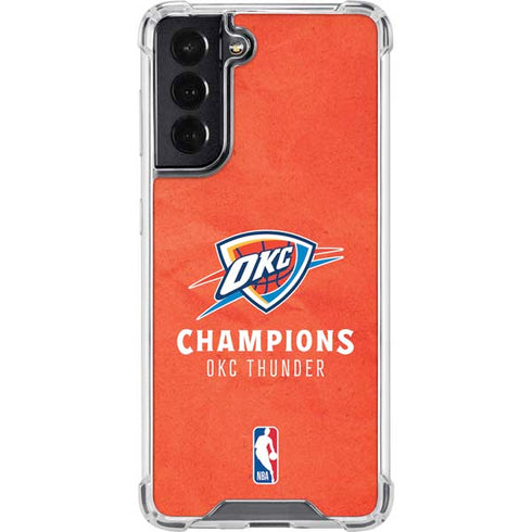 2025 NBA Champions Oklahoma City Thunder Galaxy S22 Clear Case