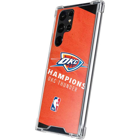 2025 NBA Champions Oklahoma City Thunder Galaxy S22 Ultra Clear Case