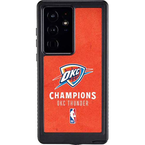 2025 NBA Champions Oklahoma City Thunder Galaxy S24 Ultra Waterproof Case