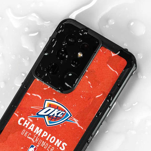 2025 NBA Champions Oklahoma City Thunder Galaxy S24 Ultra Waterproof Case