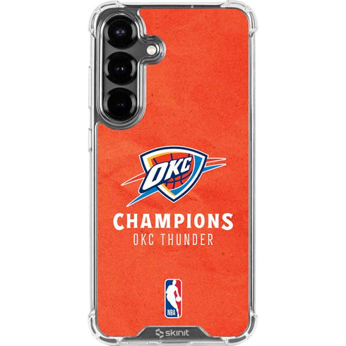 2025 NBA Champions Oklahoma City Thunder Galaxy S26 Clear Case