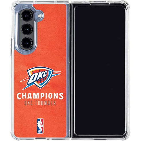 2025 NBA Champions Oklahoma City Thunder Galaxy Z Fold5 5G Clear Case