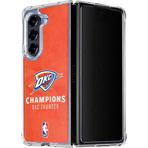 2025 NBA Champions Oklahoma City Thunder Galaxy Z Fold5 5G Clear Case