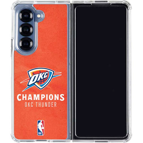 2025 NBA Champions Oklahoma City Thunder Galaxy Z Fold7 Clear Case