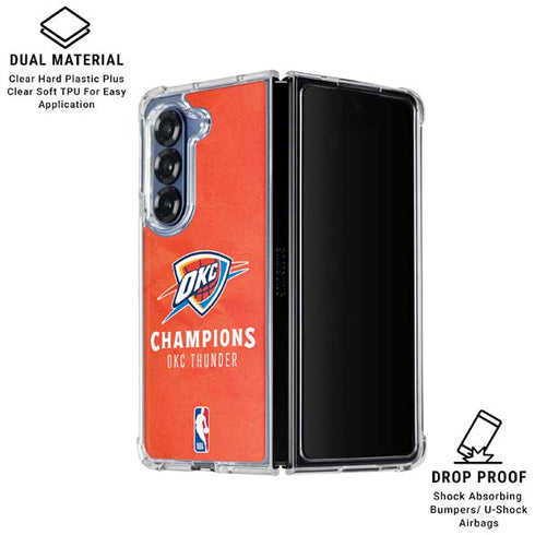 2025 NBA Champions Oklahoma City Thunder Galaxy Z Fold7 Clear Case