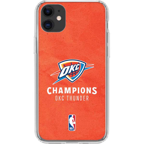 2025 NBA Champions Oklahoma City Thunder iPhone 11 Clear Case