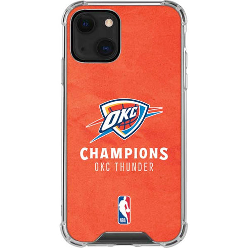 2025 NBA Champions Oklahoma City Thunder iPhone 13 Mini Clear Case