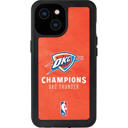 2025 NBA Champions Oklahoma City Thunder iPhone 13 Mini Waterproof Case