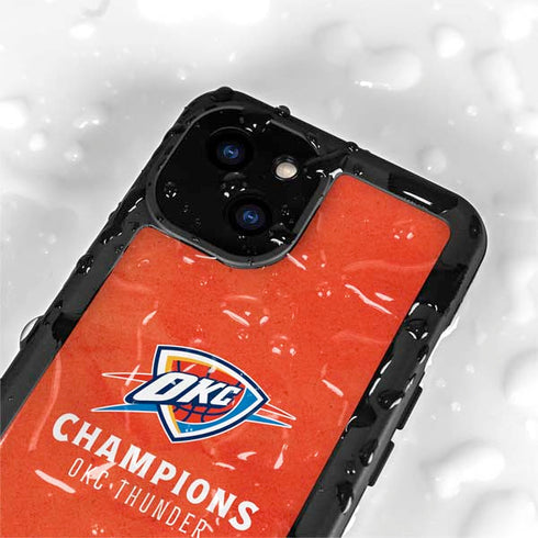 2025 NBA Champions Oklahoma City Thunder iPhone 13 Mini Waterproof Case