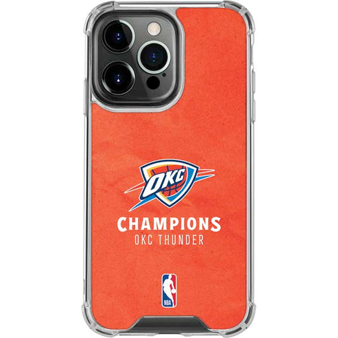 2025 NBA Champions Oklahoma City Thunder iPhone 14 Pro Clear Case
