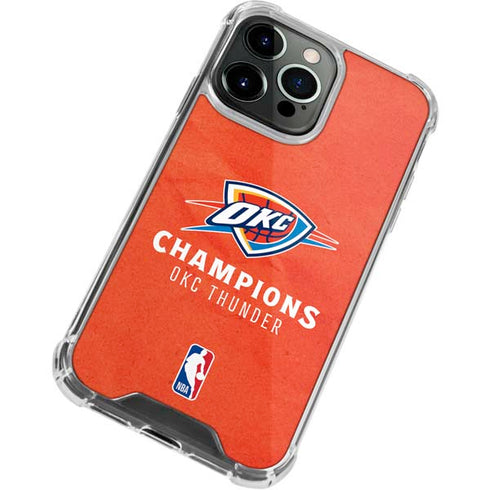 2025 NBA Champions Oklahoma City Thunder iPhone 14 Pro Clear Case