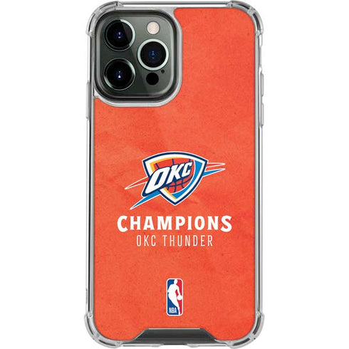 2025 NBA Champions Oklahoma City Thunder iPhone 14 Pro Max Clear Case