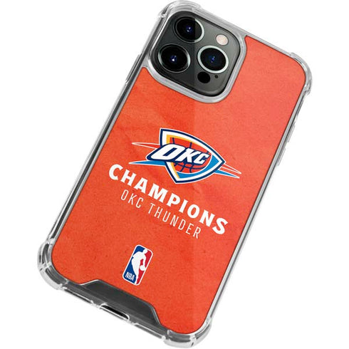 2025 NBA Champions Oklahoma City Thunder iPhone 14 Pro Max Clear Case