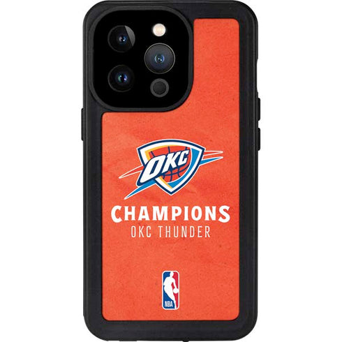 2025 NBA Champions Oklahoma City Thunder iPhone 14 Pro Waterproof Case