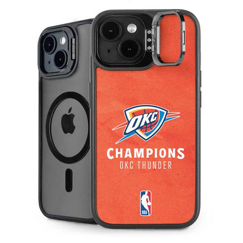 2025 NBA Champions Oklahoma City Thunder iPhone 15 Kickstand Case