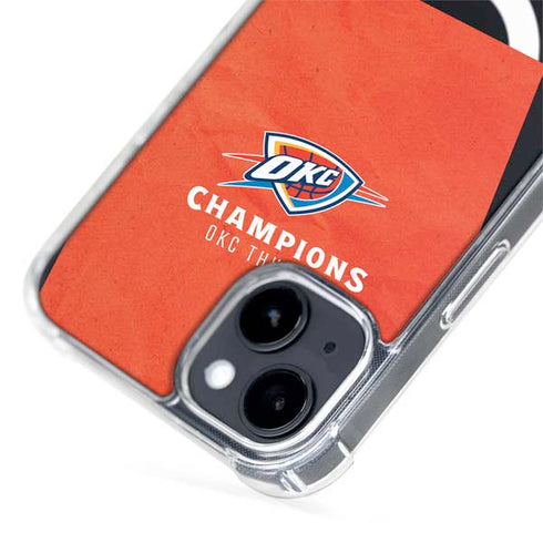 2025 NBA Champions Oklahoma City Thunder iPhone 15 Plus MagSafe Case