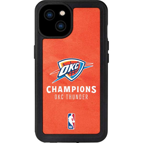 2025 NBA Champions Oklahoma City Thunder iPhone 15 Plus Waterproof Case